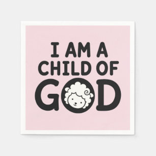 ICH BIN EIN KIND GOTTES Christliches Geschenk zu Serviette