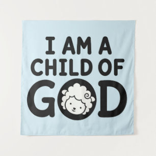ICH BIN EIN KIND GOTTES Christliches Geschenk zu Wandteppich