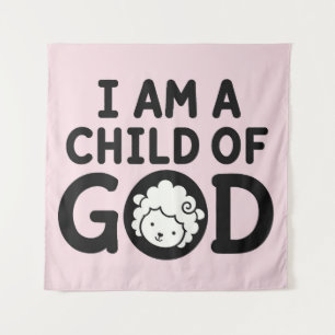 ICH BIN EIN KIND GOTTES Christliches Geschenk zu Wandteppich