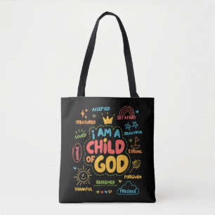 Ich bin ein Kind Gottes Christliches Retro-Jesus-G Tasche