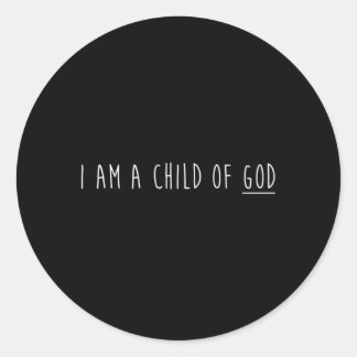 Ich bin ein Kind Gottes Runder Aufkleber