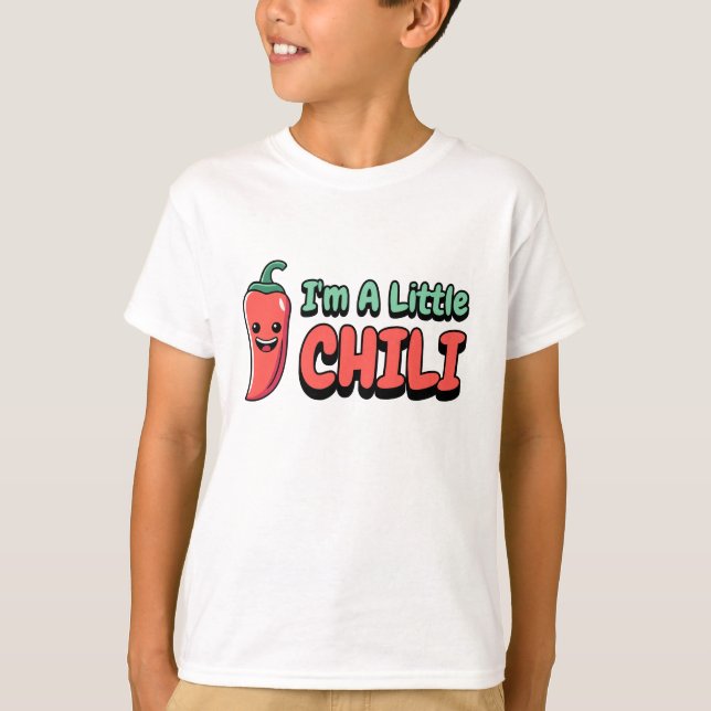 Ich bin ein kleiner Chili! Niedlicher Chili Pepper T-Shirt (Vorderseite)