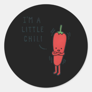Ich bin ein kleiner Chili Runder Aufkleber