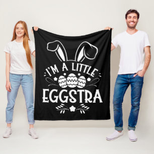 Ich bin ein kleiner Eggstra Funny Rabbit Ostersonn Fleecedecke