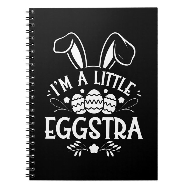 Ich bin ein kleiner Eggstra Funny Rabbit Ostersonn Notizblock (Vorderseite)