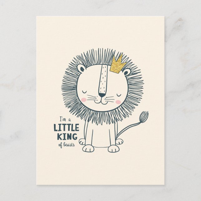 Ich bin ein kleiner König Postkarte (Vorderseite)