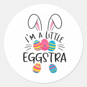 Ich bin ein kleiner Osterhase Niedliche Kinder Runder Aufkleber