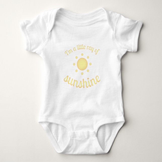 "Ich bin ein kleiner Strahl des Sonnenscheins" Baby Strampler (Vorderseite)