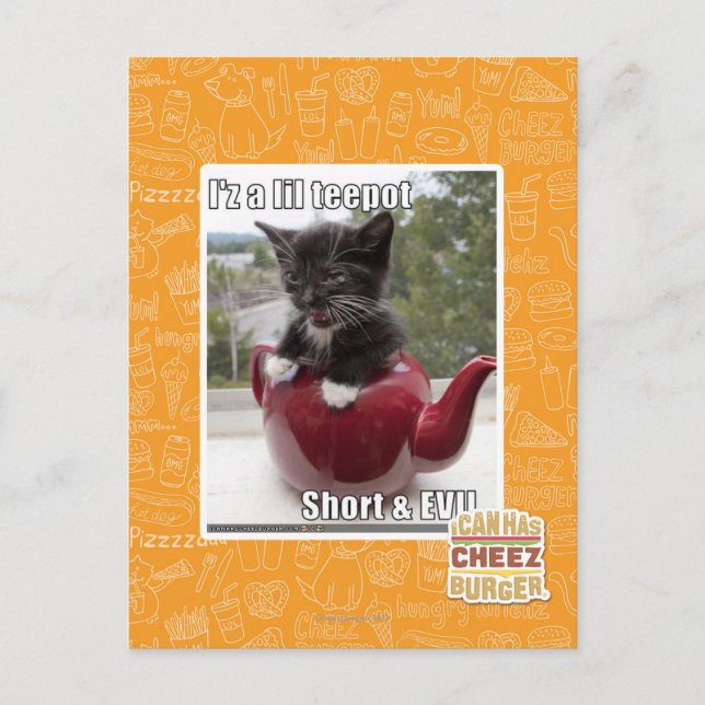 Ich bin ein kleiner Teepot Postkarte (Vorderseite)