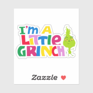 Ich bin ein kleines Grinch-Buntgrafik Aufkleber