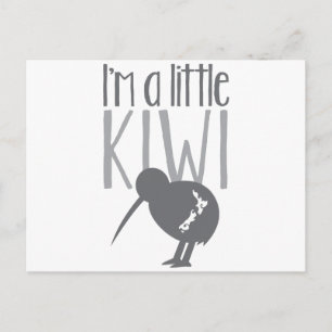 Ich bin ein kleines Kiwi mit niedlichem Neuseeländ Postkarte