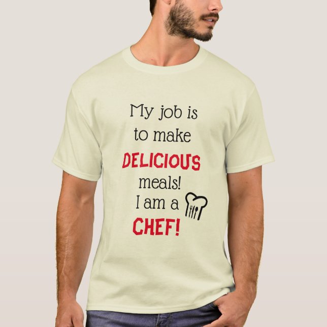 Ich bin ein KOCH niedliches Kochs-Beruf-Zitat T-Shirt (Vorderseite)