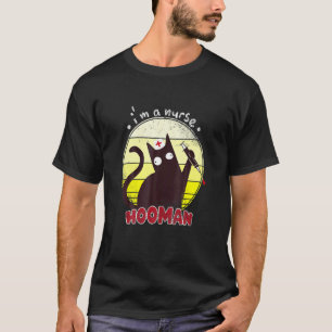Ich bin ein Krankenpfleger Hooman Scarry Katze mit T-Shirt