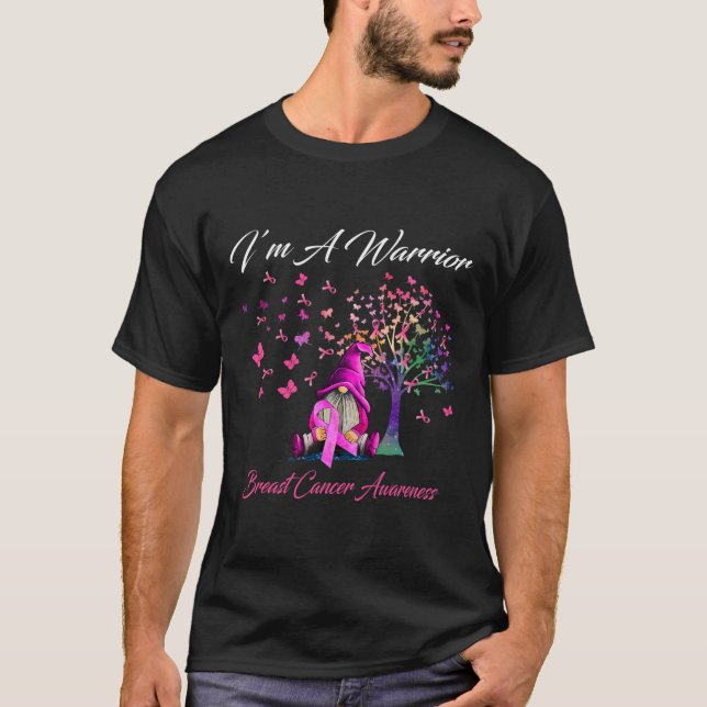 Ich bin ein Krieger-Brustkrebs-Bewusstseinsgewinn  T-Shirt (Vorderseite)