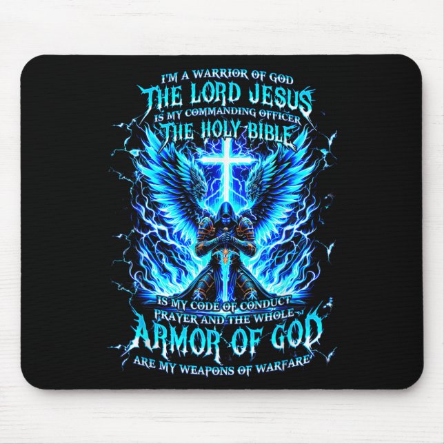 Ich bin ein Krieger der Gottesrüstung Christlich Mousepad (Vorne)