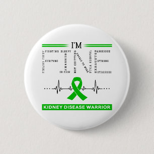 Ich bin ein Krieger gegen eine feine Nierenerkrank Button