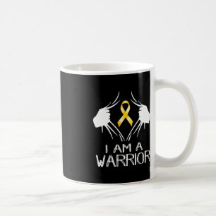 Ich bin ein Krieger-Kinder-Krebs-Bewusstsein Gold Kaffeetasse
