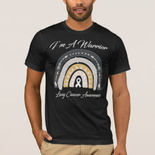 Ich bin ein Krieger-Lungenkrebs-Bewusstsein White T-Shirt
