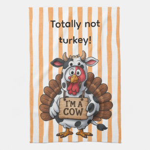 Ich bin ein Kuh Truthahn Lustige Thanksgiving Ve Geschirrtuch