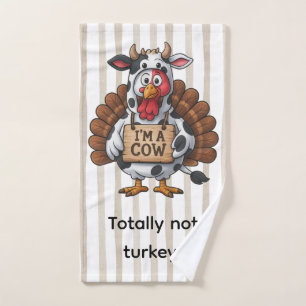 Ich bin ein Kuh Truthahn Lustige Thanksgiving-Ve Handtuch