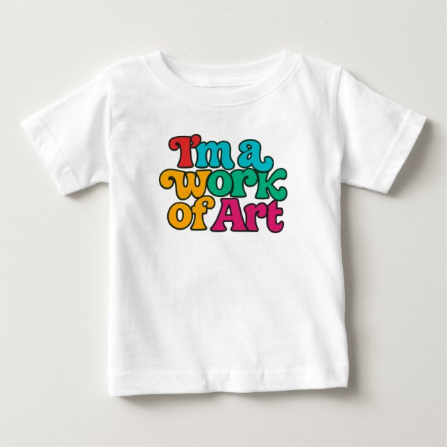 Ich bin ein Kunstwerk Baby T-shirt (Vorderseite)