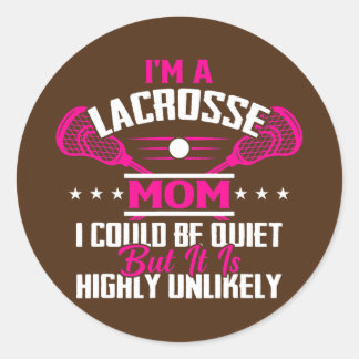Ich bin ein Lacrosse Player Mama Funny Mothers Day Runder Aufkleber