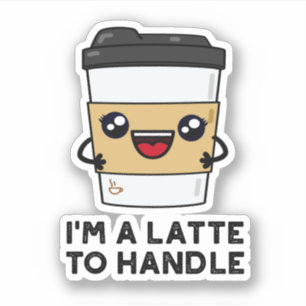 Ich bin ein Latte, der mir eine leichte Kaffeepaus Aufkleber