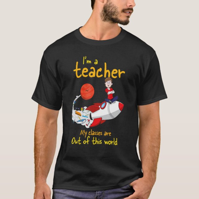 Ich bin ein Lehrer Fantasie ist alles Papier P T-Shirt (Vorderseite)