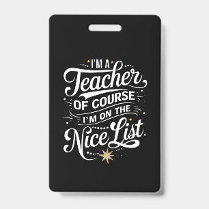 Ich bin ein Lehrer, ich stehe auf der guten Liste  Ausweis