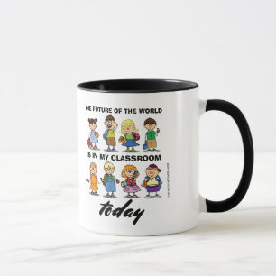 Ich bin ein Lehrer.  Schulkinder u. Tasse