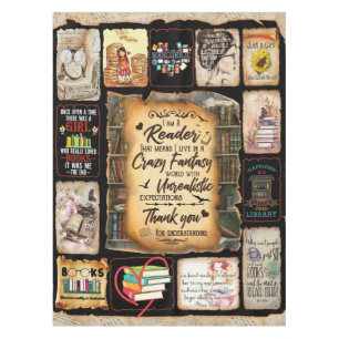 Ich bin ein Leser-Blanket, buche Lover Blanket, Tischdecke