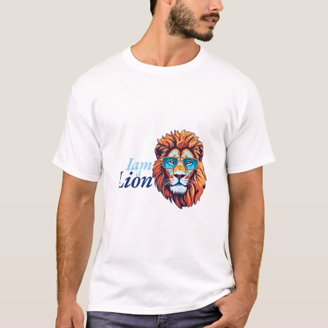 Ich bin ein Löwe T-Shirt (Vorderseite)