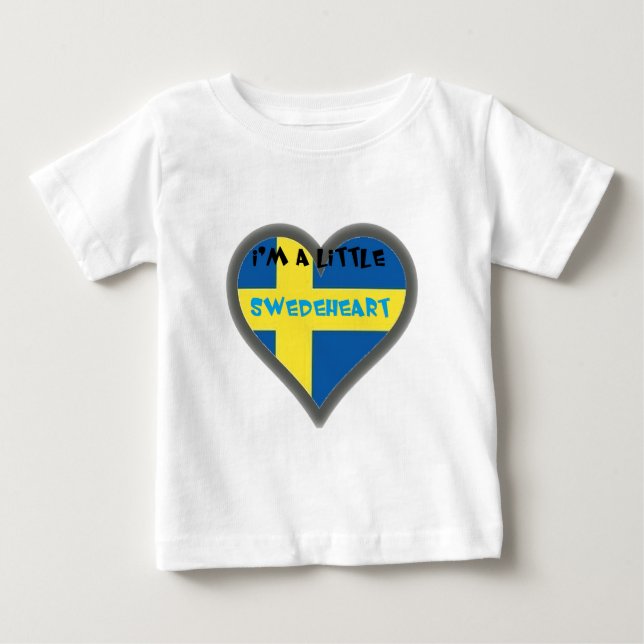 Ich bin ein Lttle Swedeheart Baby-Kleidung Baby T-shirt (Vorderseite)