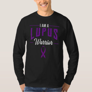 Ich bin ein Lupus Krieger Lila Bewusstsein Ribbon T-Shirt
