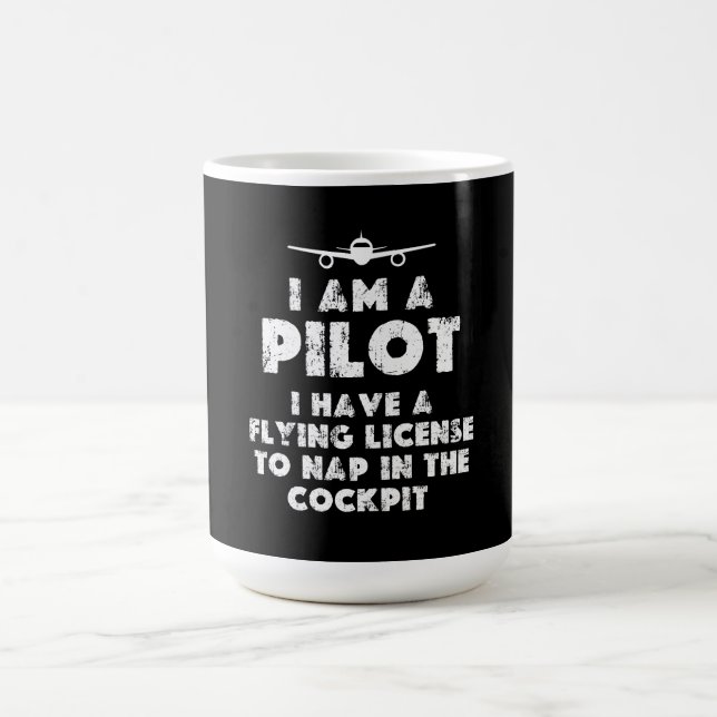 Ich bin ein lustiger Pilot Kaffeetasse (Mittel)