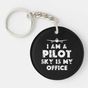 Ich bin ein lustiger Pilot Schlüsselanhänger
