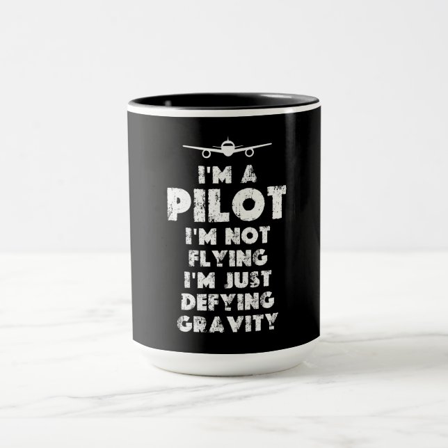 Ich bin ein lustiger Pilot Tasse (Zentrum)