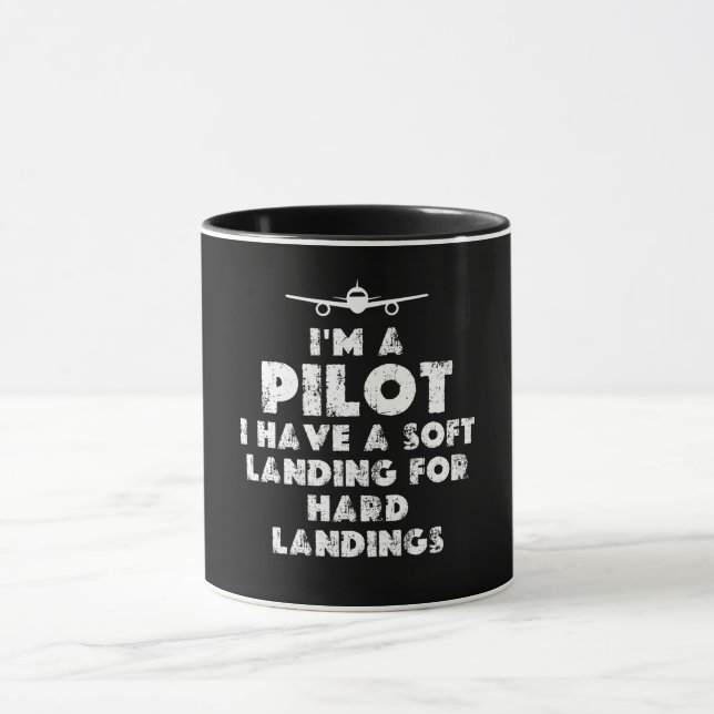 Ich bin ein lustiger Pilot Tasse (Zentrum)