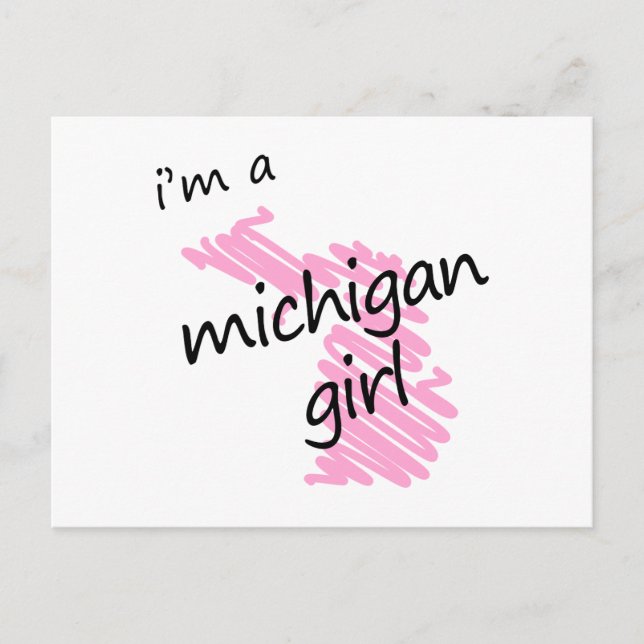 Ich bin ein Mädchen aus Michigan Postkarte (Vorderseite)