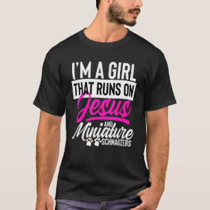 Ich bin ein Mädchen, das auf Jesus und Miniatur Sc T-Shirt