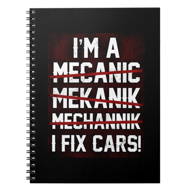 Ich bin ein Mechaniker Dieselmotor für Autos Notizblock (Vorderseite)