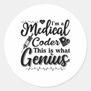 Ich bin ein Mediziner, dieser geniale Programmiere Runder Aufkleber