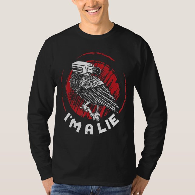 Ich bin ein Mensch, der Fake-Joke-Vögel spionieren T-Shirt (Vorderseite)