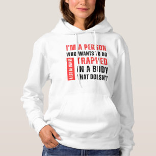 Ich bin ein Mensch, der Will, viel lustig zu mache Hoodie
