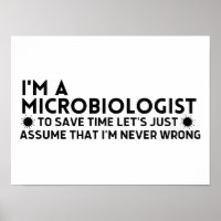 Ich bin ein Mikrobiologe, um die Zeit Lassen, nur