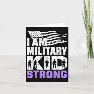 Ich bin ein militärisches Kind, das Lila aufgerüst Karte