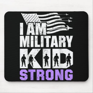 Ich bin ein militärisches Kind, das Lila aufgerüst Mousepad