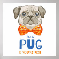 Ich bin ein Mops, ein lustiges Mops Geschenk, Mops