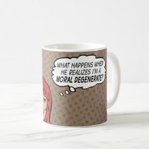 "Ich bin ein moralischer Abkömmling" Kaffee-Tasse Kaffeetasse