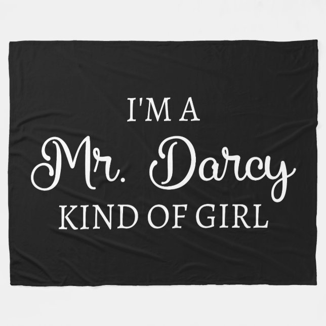 Ich bin ein Mr. Darcy Art Mädchen I Fleecedecke (Vorderseite (Horizontal))